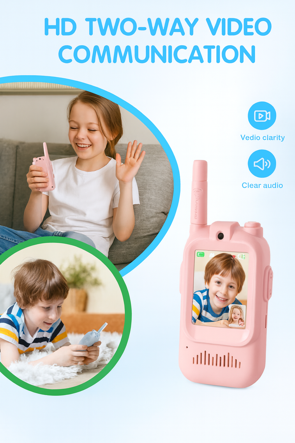 Tiny Talkers™ Peek-a-Pal Video Walkie Talkies(2in1 Box)
